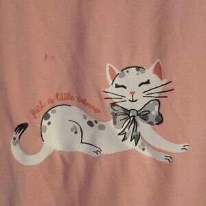 Cudl Duds Women's 3 Piece PJ Set Cat Graphic Pink Long Sleeves SZ PL NWOT